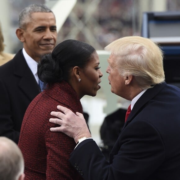 Donald Trump, Barack Obama et Michelle Obama au Capitol à Washington, le 20 janvier 2017