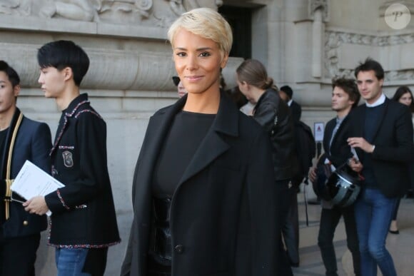 Shy'm - Sortie du défilé de mode Shiatzy Chen collection prêt-à-porter Printemps/Eté 2017 lors de la fashion week à Paris, le 4 octobre 2016. © CVS/Veeren/Bestimage