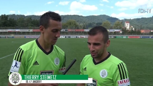 Thierry Steimetz lors d'une interview accordée pour son club, le FC Homburg, le 22 août 2015.