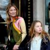 Kate Moss et sa fille Lila Grace à Paris, le 2 mars 2014.