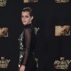 Emma Watson, habillée d'une robe Kitx, lors des ''2017 MTV Movie And TV Awards'' à Los Angeles, le 7 mai 2017.