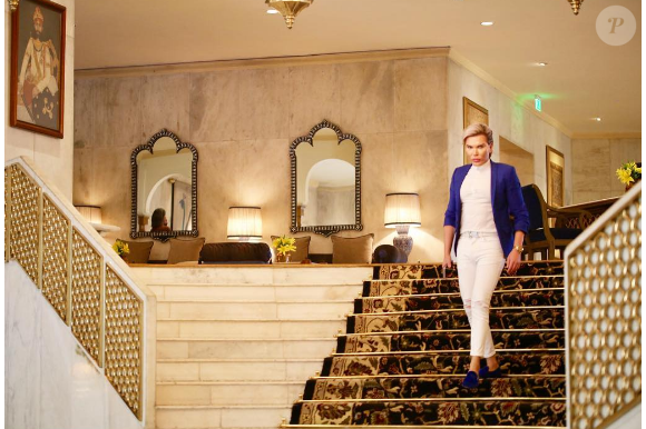 Rodrigo Alves lors de son séjour en Inde à l'hôtel Taj. Photo publiée sur Instagram le 7 mai 2017