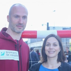 Thierry Omeyer, Nathalie Péchalat - Journée Evasion au Stade de France à Saint Denis pour soutenir la candidature olympique et paralympique 2024, le 10 mai 2017. © CVS/Bestimage