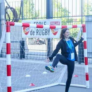 Nathalie Péchalat, Thierry Omeyer - Journée Evasion au Stade de France à Saint Denis pour soutenir la candidature olympique et paralympique 2024, le 10 mai 2017. © CVS/Bestimage