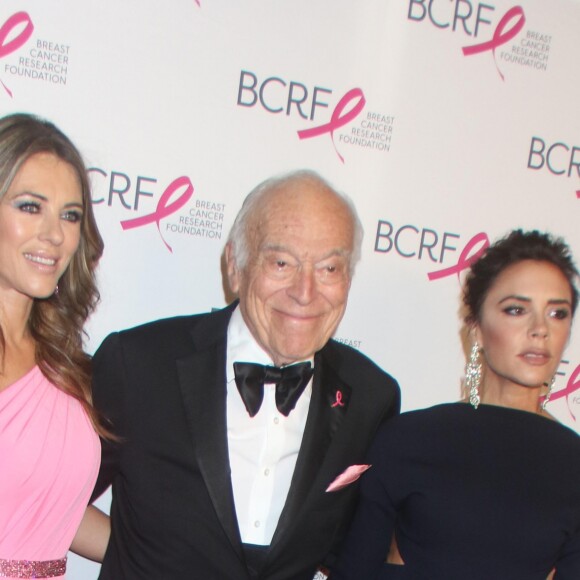 Elizabeth Hurley (Liz Hurley), Leonard Lauder, Victoria Beckham - People à la soirée "Super Nova Hot Pink Party" de la fondation "The Breast Cancer Research Foundation" à New York, le 12 mai 2017. © John Barrett/Globe Photos/Zuma Press/Bestimage