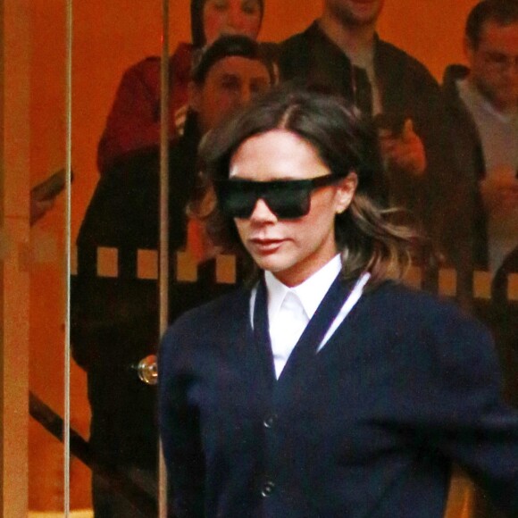 Victoria Beckham sort d'un hôtel à New York, le 11 mai 2017. © CPA/Bestimage