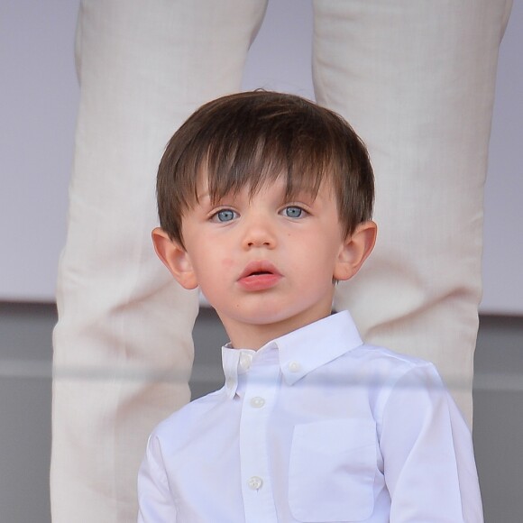 Raphaël, le fils de Charlotte Casiraghi - Grand Prix de Formule E à Monaco le 13 mai 2017. © Michael Alesi / Bestimage