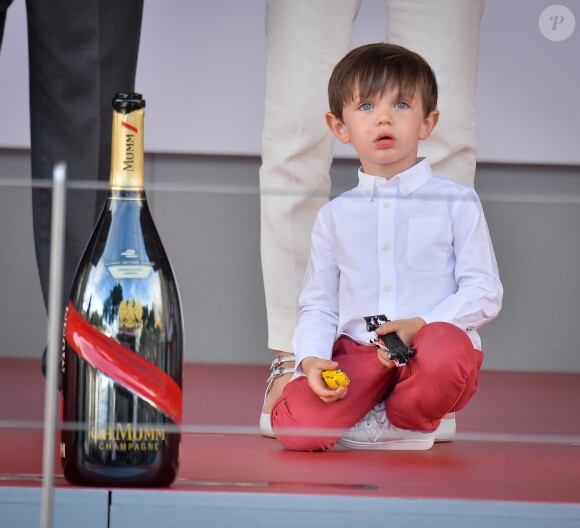 Raphaël, le fils de Charlotte Casiraghi - Grand Prix de Formule E à Monaco le 13 mai 2017. © Michael Alesi / Bestimage