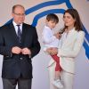 Louis Ducruet, le prince Albert II de Monaco, Charlotte Casiraghi et son fils Raphaël - Grand Prix de Formule E à Monaco le 13 mai 2017. © Michael Alesi / Bestimage