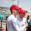 Maro Engel et le prince Albert II de Monaco - Grand Prix de Formule E à Monaco le 13 mai 2017. © Michael Alesi / Bestimage