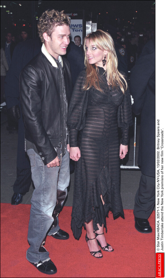 Britney Spears et Justin Timberlake à New York en février 2002.
