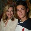 Valérie Trierweiler et son fils Léonard - Inauguration de la Fête des Tuileries à Paris le 26 juin 2015