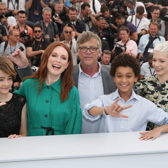 Millicent Simmonds, Julianne Moore, Todd Haynes, Jaden Michael et Michelle Williams - Photocall du fim "Wonderstruck" lors du 70e Festival International du Film de Cannes, France, le 18 mai 2018. © Borde-Jacovides-Moreau/Bestimage