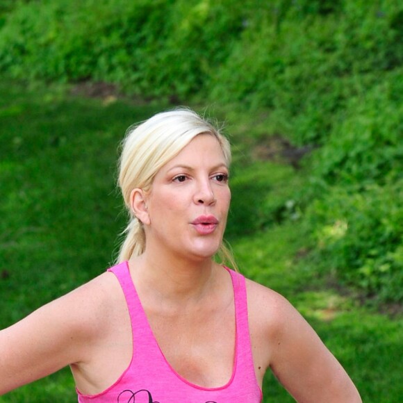 Tori Spelling fait son footing à Los Angeles, le 1er mai 2017