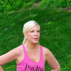 Tori Spelling fait son footing à Los Angeles, le 1er mai 2017