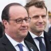 François Hollande et Emmanuel Macron - Cérémonie de commémoration du 72ème anniversaire de la victoire du 8 mai 1945 devant la tombe du Soldat Inconnu à l'Arc de Triomphe à Paris le 8 mai 2017. © Jacques Witt / Pool / Bestimage