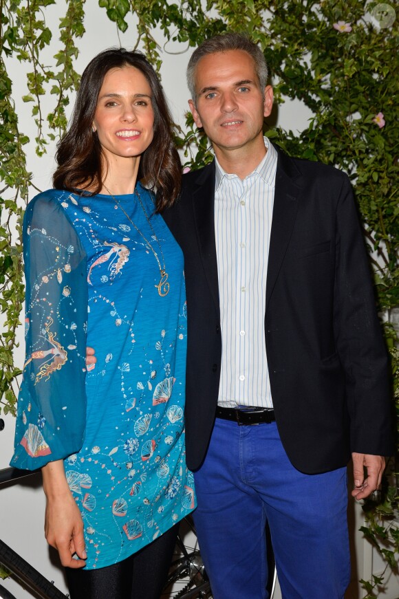 Exclusif - Thierry Costes et sa femme Constanza au cocktail organisé pour le lancement de "Lucky Mum", un Concept "Kids & Pets & Family Friendly" qui s'articule autour de sweats et t-shirts à messages destinés aux mamans et à la famille. Paris, le 10 mai 2017. © Olivier Borde-Guirec Coadic/Bestimage