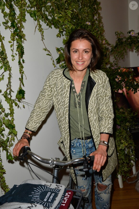 Exclusif - Julie Ferrez (Julie Imperiali) au cocktail organisé pour le lancement de "Lucky Mum", un Concept "Kids & Pets & Family Friendly" qui s'articule autour de sweats et t-shirts à messages destinés aux mamans et à la famille. Paris, le 10 mai 2017. © Olivier Borde-Guirec Coadic/Bestimage
