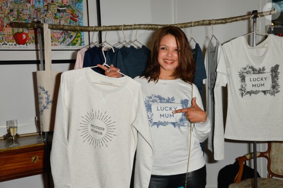 Exclusif - Séverine Ferrer au cocktail organisé pour le lancement de "Lucky Mum", un Concept "Kids & Pets & Family Friendly" qui s'articule autour de sweats et t-shirts à messages destinés aux mamans et à la famille. Paris, le 10 mai 2017. © Olivier Borde-Guirec Coadic/Bestimage