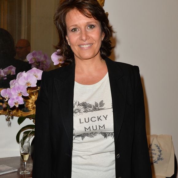 Exclusif - Carole Rousseau au cocktail organisé pour le lancement de "Lucky Mum", un Concept "Kids & Pets & Family Friendly" qui s'articule autour de sweats et t-shirts à messages destinés aux mamans et à la famille. Paris, le 10 mai 2017. © Olivier Borde-Guirec Coadic/Bestimage