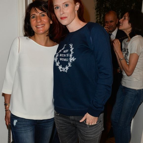 Exclusif - Estelle Denis et Audrey Fleurot au cocktail organisé pour le lancement de "Lucky Mum", un Concept "Kids & Pets & Family Friendly" qui s'articule autour de sweats et t-shirts à messages destinés aux mamans et à la famille. Paris, le 10 mai 2017. © Olivier Borde-Guirec Coadic/Bestimage