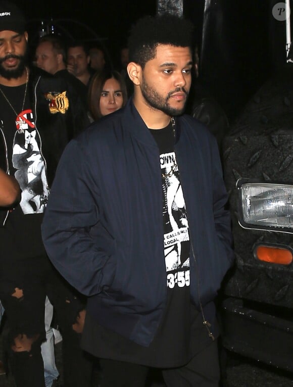 The Weeknd à la sortie du magasin Mayfield popup à Los Angeles, le 10 février 2017.
