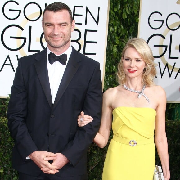 Naomi Watts et son compagnon Liev Schreiber - La 72ème cérémonie annuelle des Golden Globe Awards à Beverly Hills, le 11 janvier 2015.