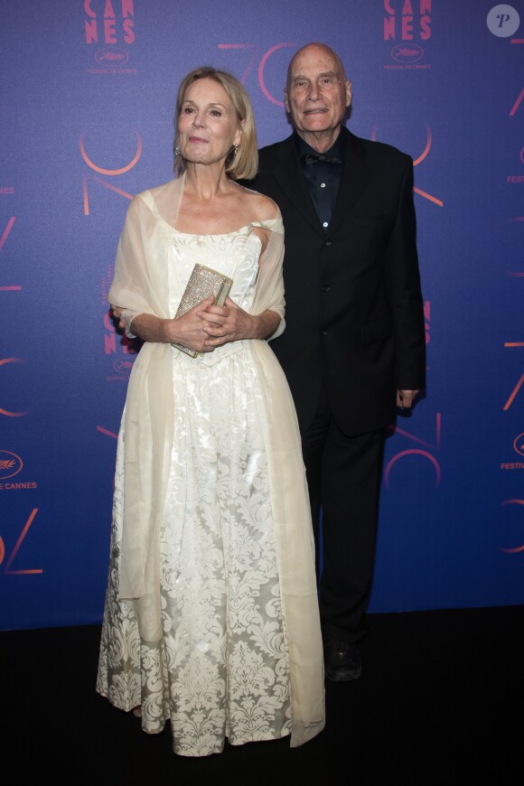 Marthe Keller et Barbet Schroeder - Photocall du dîner des 70 ans du Festival International du Film de Cannes. Le 23 mai 2017. © Borde-Jacovides-Moreau / Bestimage