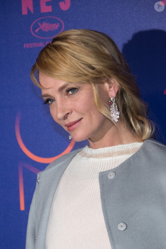 Uma Thurman - Photocall du dîner des 70 ans du Festival International du Film de Cannes. Le 23 mai 2017. © Borde-Jacovides-Moreau / Bestimage
