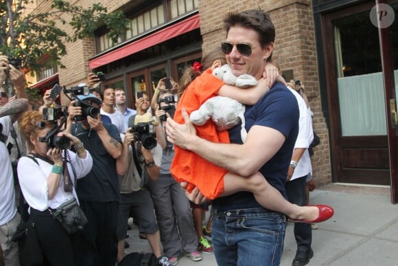 Tom Cruise et Suri Cruise à New York le 17 juillet 2012.