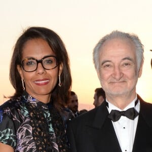 Semi-exclusif - Audrey Pulvar, Jacques Attali - Soirée de la fondation Positive Planet au Palm Beach lors du 70ème festival de Cannes le 24 mai 2017. © Rachid Bellak/Bestimage