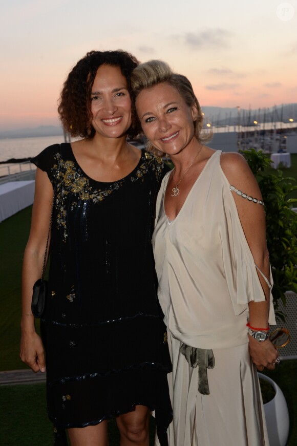 Semi-exclusif - Frédérique Bedos et Mme P. Partouche - Soirée de la fondation Positive Planet au Palm Beach lors du 70ème festival de Cannes le 24 mai 2017. © Rachid Bellak/Bestimage