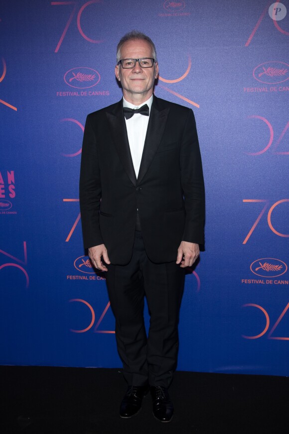 Thierry Frémaux - Photocall du dîner des 70 ans du Festival International du Film de Cannes. Le 23 mai 2017. © Borde-Jacovides-Moreau / Bestimage