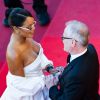 Rihanna (Robe Christian Dior) et Thierry Frémaux, délégué général du Festival de Cannes - Montée des marches du film "Okja" lors du 70ème Festival International du Film de Cannes le 19 mai 2017.