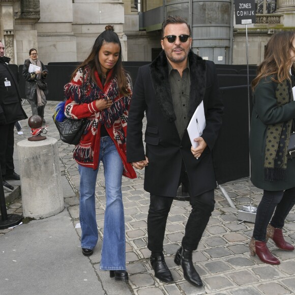 Jean-Roch et sa femme Anaïs Monory au Grand Palais à Paris. Le 7 mars 2017 © Pierre Perusseau / Bestimage