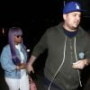 Blac Chyna et Rob Kardashian quittent ensemble le Tao Restaurant le 19 avril 2017 à Los Angeles. © CPA / Bestimage 19/04/2017 - Hollywood