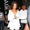 Rihanna sort de la soirée Revolve X Made Worn X Roc 69 pour la présentation de la nouvelle collection de vêtements de J-Z dans le quartier de West Hollywood, à Los Angeles, Californie, Etats-Unis, le 31 mai 2017.