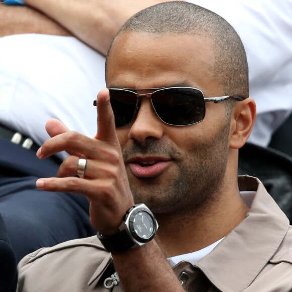 Tony Parker - People dans les tribunes de Roland Garros le 26 mai 2016. © Dominique Jacovides / Bestimage Celebs attend the French Tennis Open at Roland Garros on May 26, 2016 in Paris.26/05/2016 - Paris