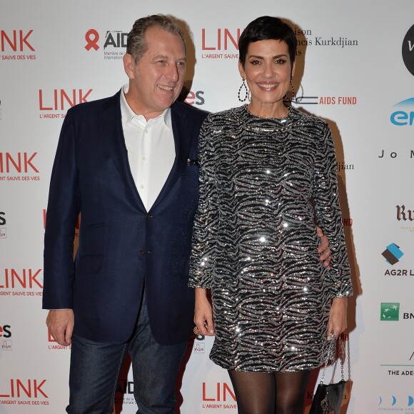 Cristina Cordula et son compagnon Frédéric Cassin lors de la 6ème édition du dîner de charité "Link" en soutien à l'association AIDES au Pavillon Cambon à Paris, le 12 décembre 2016. © Veeren/Bestimage