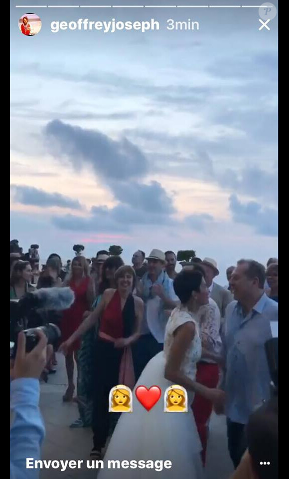 La divine Cristina Cordula, heureuse à Capri (Italie) pour son mariage avec Frédéric, le 6 juin 2017.
