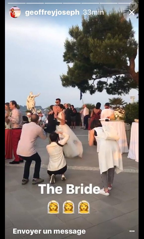 Cristina Cordula, heureuse à Capri (Italie) pour son mariage avec Frédéric, le 6 juin 2017.