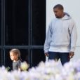 Exclusif - Kim Kardashian, son mari Kanye West et leurs enfants North et Saint à Calabasas. Le 6 juin 2017.