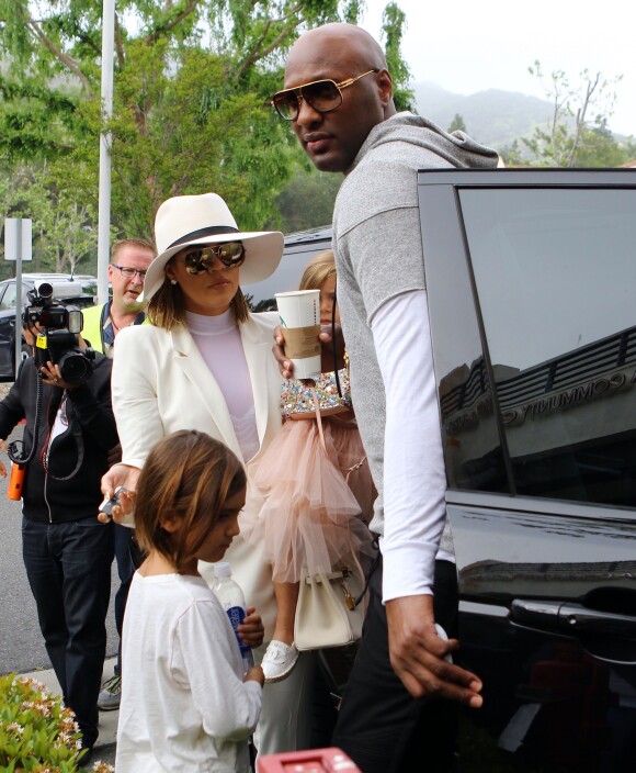 Lamar Odom et Khloé Kardashian à Agoura Hills le 27 Mars 2016.