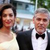 George Clooney et sa femme Amal Alamuddin Clooney (bijoux Cartier) - Montée des marches du film "Money Monster" lors du 69e Festival International du Film de Cannes. Le 12 mai 2016. © Borde-Jacovides-Moreau/Bestimage