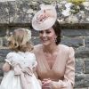 Kate Middleton, duchesse de Cambridge, et sa fille la princesse Charlotte de Cambridge - Mariage de Pippa Middleton et James Matthew, en l'église St Mark Englefield, Berkshire, Royaume Uni, le 20 mai 2017.