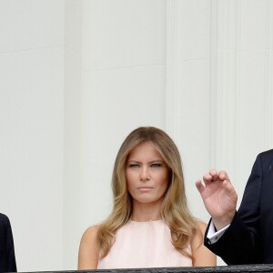 Donald Trump, sa femme Melania Trump et leur fils Barron Trump - Les Trump organisent leur première chasse aux œufs de Pâques sur les pelouses de la Maison-Blanche à Washington le 17 avril 2017.