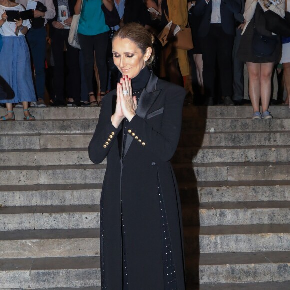 Semi-Exclusif - Céline Dion sort de l'Opéra Garnier après avoir assisté à la première du ballet "Renaissance" à Paris, le 13 juin 2017.
