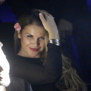 Exclusif - Katia Aveiro, la soeur de Cristiano Ronaldo à Athènes avec le mannequin Antonio Camelier assistent à un concert à Athènes le 3 décembre 2016