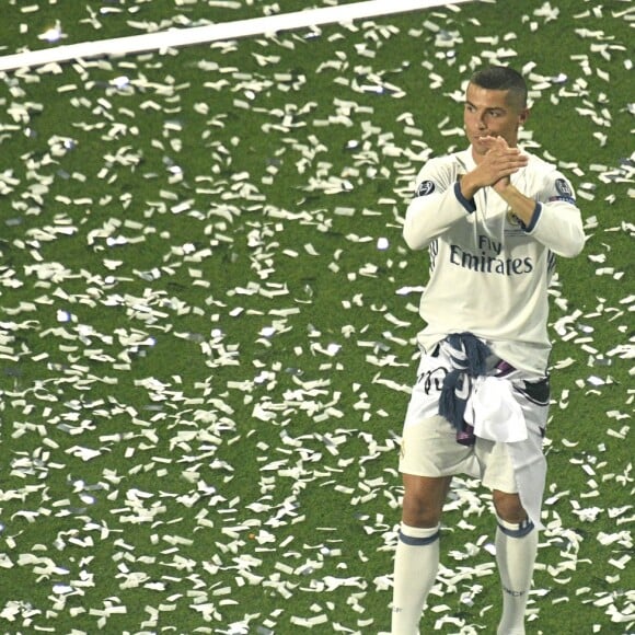 Cristiano Ronaldo - L'équipe du Real Madrid célèbre sa victoire au stade Santiago Bernabeu à Madrid après avoir remporté la finale de la ligue des champions à Madrid le 4 juin 2017