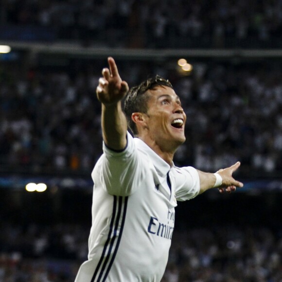 Cristiano Ronaldo lors du quart de finale retour de la Ligue des champions, Real Madrid - Bayern Munich au stade Santiago Bernabeu à Madrid, Espagne, le 18 avril 2017.